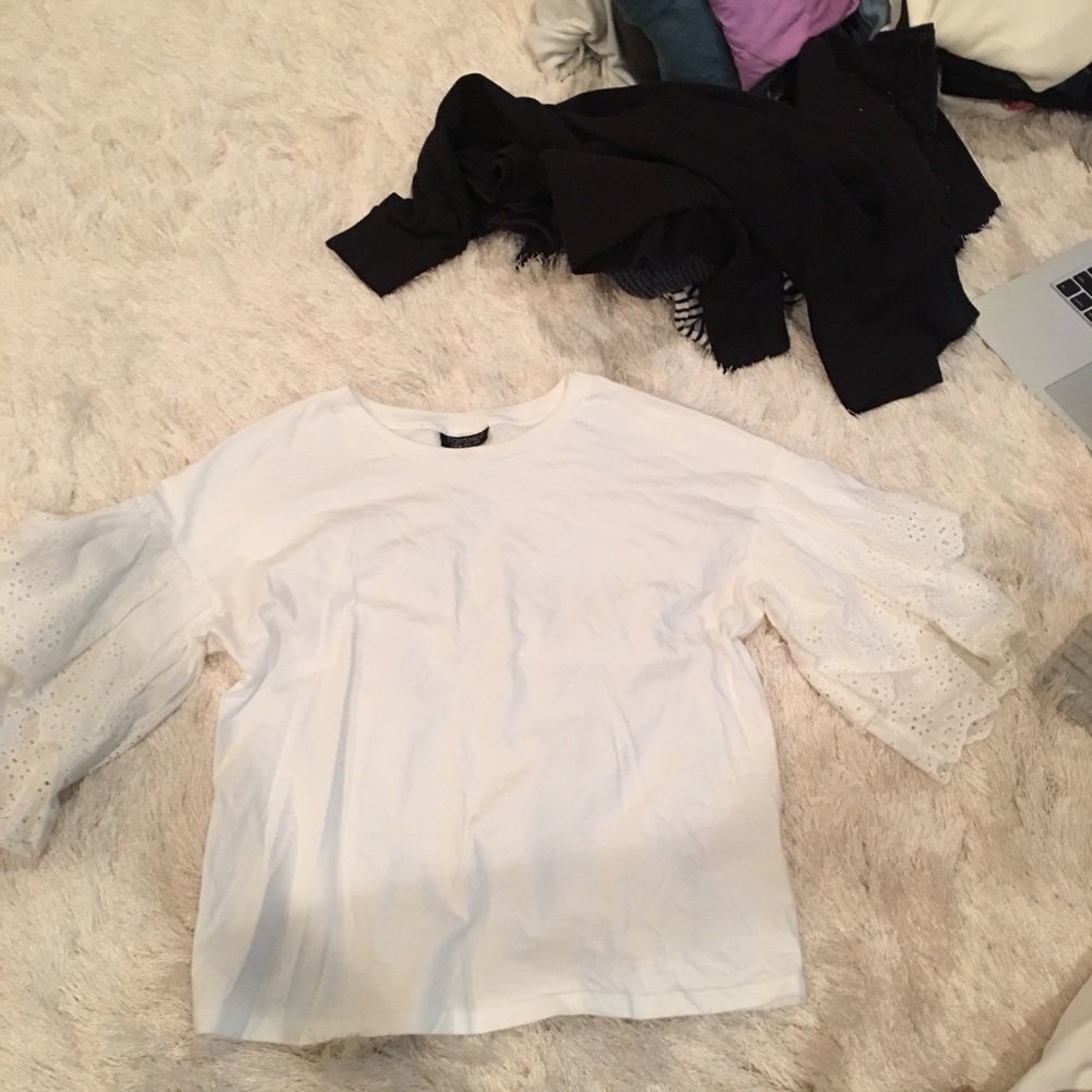 Top shop t shirt with bell sleeves